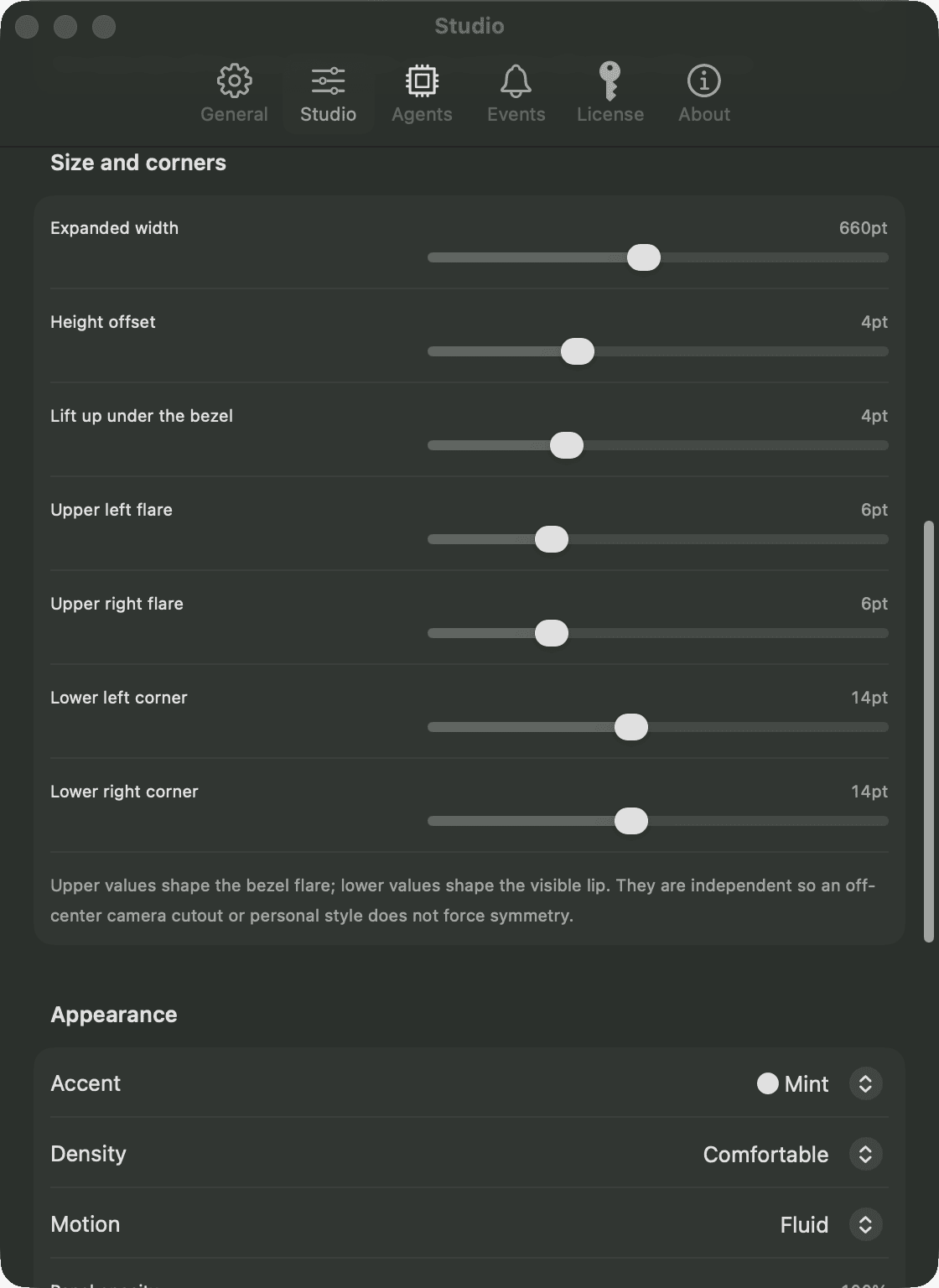 NapCat Island Studio with independent upper and lower corner controls